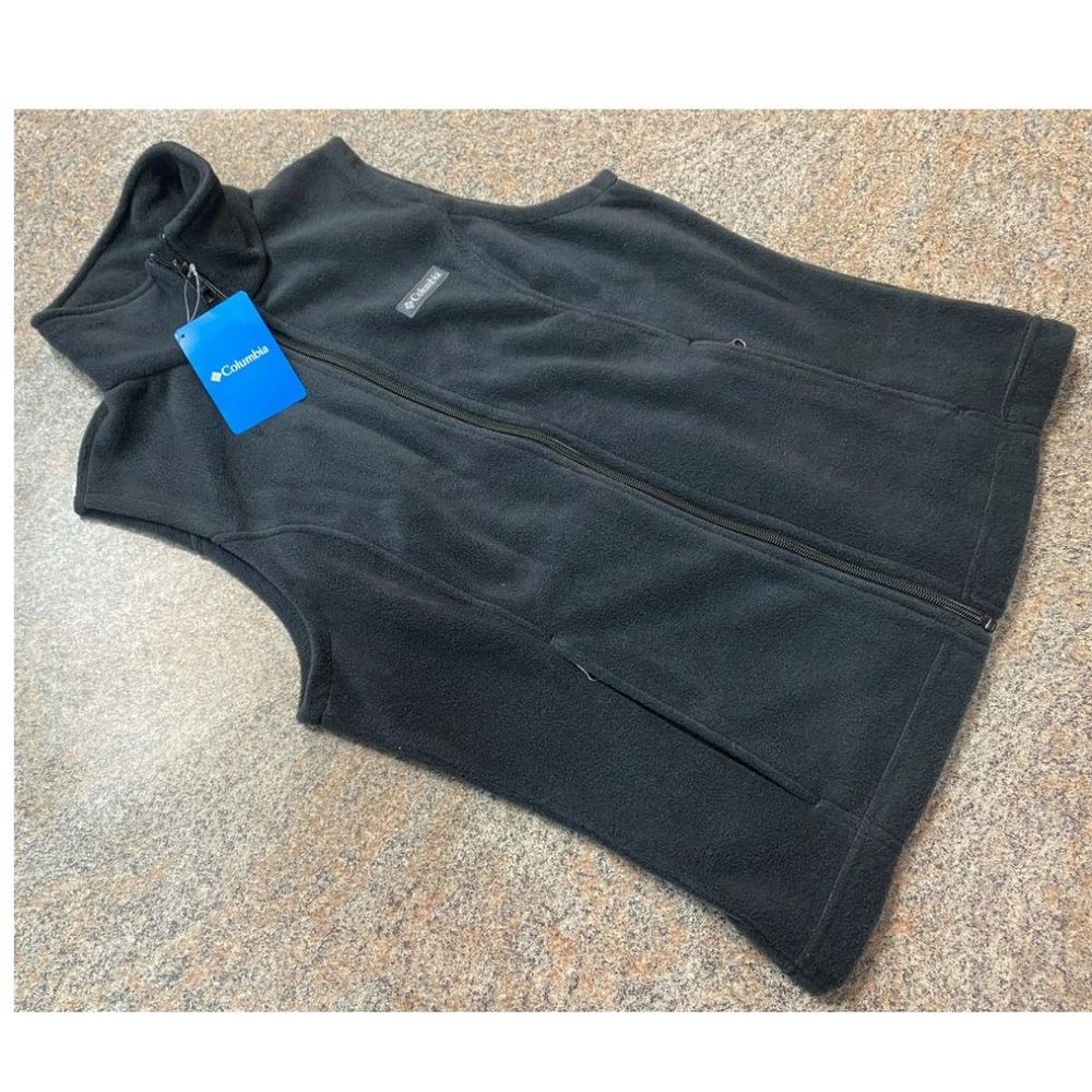 Columbia black fleece vest sz M woman's NWT